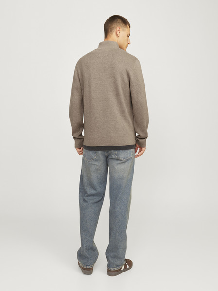 Jack & Jones Jack & Jones Herren Pullover mit Reißverschluss Beige