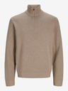 Jack & Jones Jack & Jones Herren Pullover mit Reißverschluss Beige