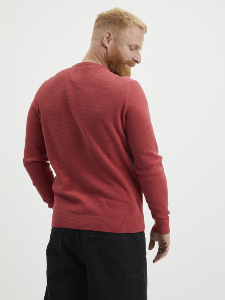 LERROS Roter Herren-Basic-Pullover LERROS