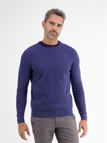 LERROS Dunkelblauer Herren-Basic-Pullover LERROS