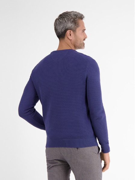 LERROS Dunkelblauer Herren-Basic-Pullover LERROS