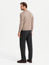 Ombre Clothing Gestrickter halber Rollkragenpullover mit Viskose - Dark Beige V3 OM-SWTN-0125 Ombre Kleidung