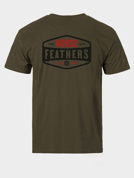Horsefeathers T-shirt Hexagon II - oliv gebrannt Gr. L HORSEFEATHERS