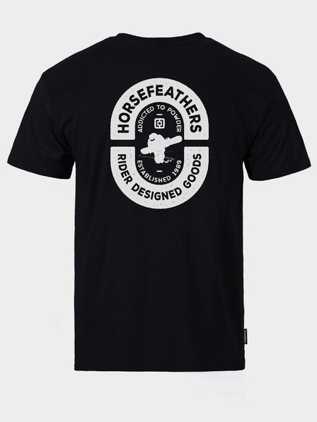 Horsefeathers T-shirt Powder Badge II - schwarz Gr. L HORSEFEATHERS