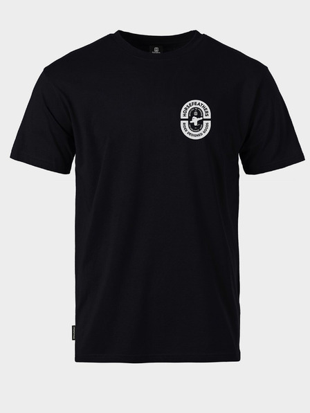 Horsefeathers T-shirt Powder Badge II - schwarz Gr. L HORSEFEATHERS