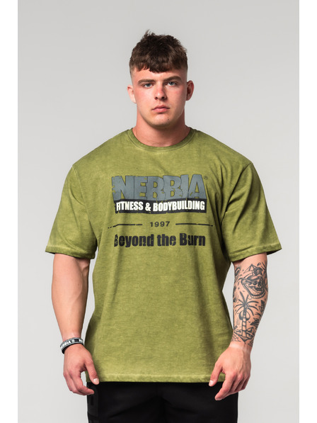 Nebbia Abgewaschenes Oversize-T-Shirt HERITAGE 355 Nebbia