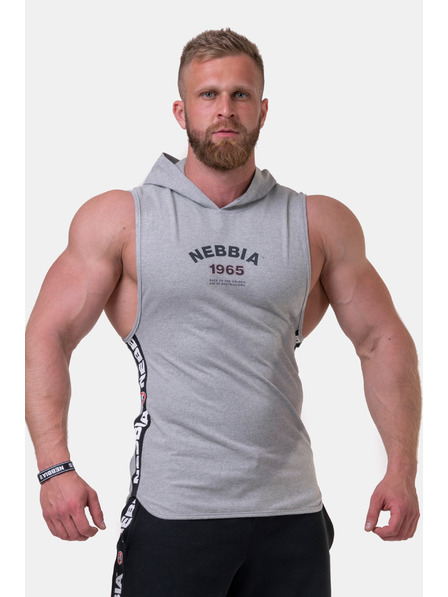 Nebbia Legenden-geprüftes Tank-Top mit Kapuze 191 Nebbia Light Grey