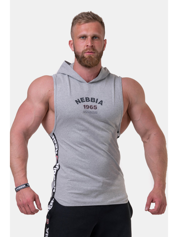 Nebbia Legenden-geprüftes Tank-Top mit Kapuze 191 Nebbia Light Grey