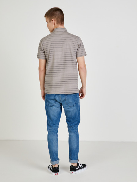LERROS Hellgrau gestreiftes Poloshirt LERROS
