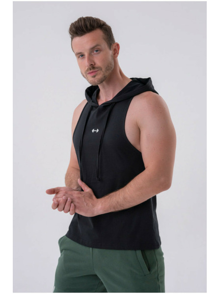 Nebbia Fitness-Tank-Top mit Kapuze 323 Black Nebbia