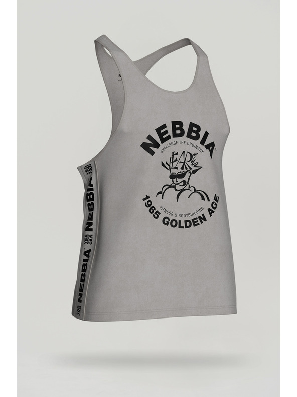 Nebbia Washed Muscle Back Stringer GOLDEN AGE 791 M,hellgrau