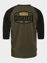 Horsefeathers T-shirt Hexagon II Raglan - gebranntes Oliv Größe L HORSEFEATHERS