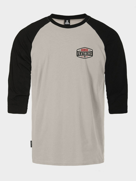Horsefeathers T-shirt Hexagon II Raglan - Zement Größe L HORSEFEATHERS