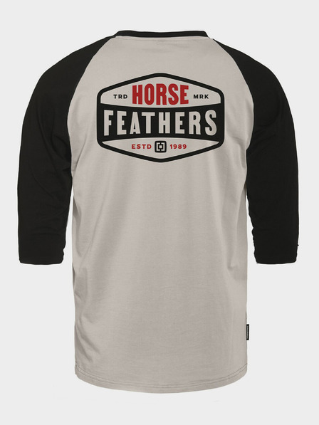Horsefeathers T-shirt Hexagon II Raglan - Zement Größe L HORSEFEATHERS