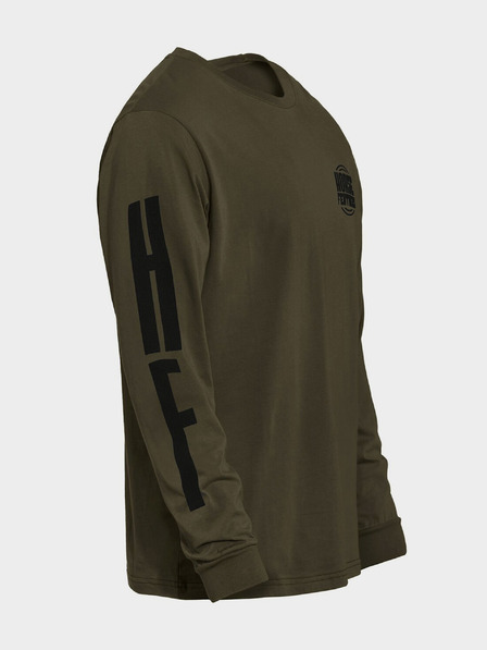 Horsefeathers T-shirt Tall Typo LS - gebranntes oliv Gr. L HORSEFEATHERS