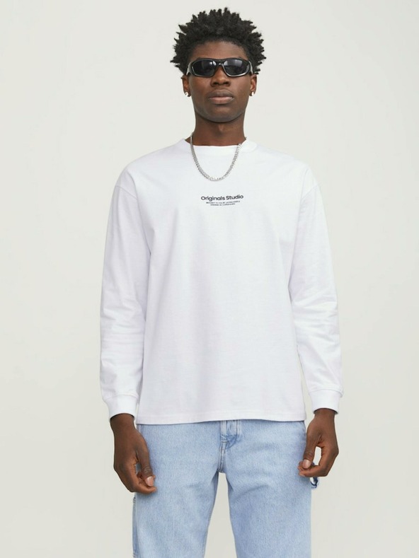 Jack & Jones Weißer Jack & Jones Herren Kapuzenpullover