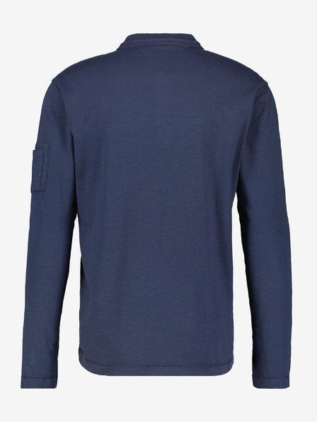LERROS Dunkelblaues Langarm-Poloshirt für Herren LERROS