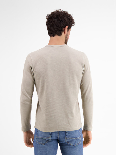 LERROS Beigefarbenes Herren-Button-Down-Hemd LERROS