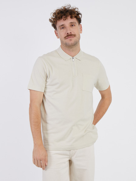 LERROS Beigefarbenes Herren-Polohemd LERROS