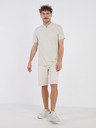 LERROS Beigefarbenes Herren-Polohemd LERROS