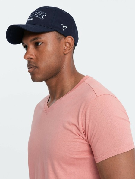 Ombre Clothing Herren BASIC T-Shirt mit Rundhalsausschnitt aus Baumwolle - Pink V7 OM-TSBS-0145 Ombre Kleidung