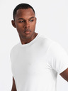Ombre Clothing Dreifarbiges Herren-T-Shirt aus Baumwolle - weiß und marineblau V3 OM-TSCT-0174 Ombre Clothing