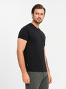 Ombre Clothing Dreifarbiges Herren-T-Shirt aus Baumwolle - weiß und marineblau V3 OM-TSCT-0174 Ombre Clothing