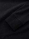 Ombre Clothing Herren T-Shirt LOOSE FIT Langarm mit Rundhalsausschnitt aus Baumwolle - schwarz V1 OM-LSBC-0129 Ombre Clothing