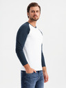 Ombre Clothing Bedrucktes langärmeliges Herren-T-Shirt - Schwarz V1 OM-LSPT-0119 Ombre Clothing