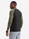 Ombre Clothing Bedrucktes langärmeliges Herren-T-Shirt - Schwarz V1 OM-LSPT-0119 Ombre Clothing