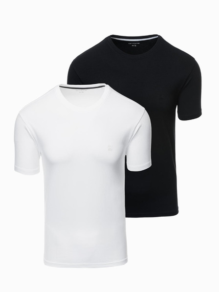 Ombre Clothing 2er-Set Herren-T-Shirts BASIC aus Baumwolle mit Rundhalsausschnitt von Ombre Clothing