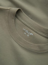 Ombre Clothing Herren Baumwolle LOOSE FIT Langarm T-Shirt mit Rundhalsausschnitt - khaki V4 OM-LSBC-0129 Ombre Clothing