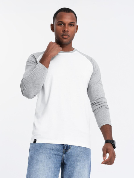 Ombre Clothing Bedrucktes langärmeliges Herren-T-Shirt - Schwarz V1 OM-LSPT-0119 Ombre Clothing