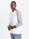 Ombre Clothing Bedrucktes langärmeliges Herren-T-Shirt - Schwarz V1 OM-LSPT-0119 Ombre Clothing