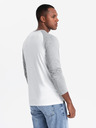 Ombre Clothing Bedrucktes langärmeliges Herren-T-Shirt - Schwarz V1 OM-LSPT-0119 Ombre Clothing