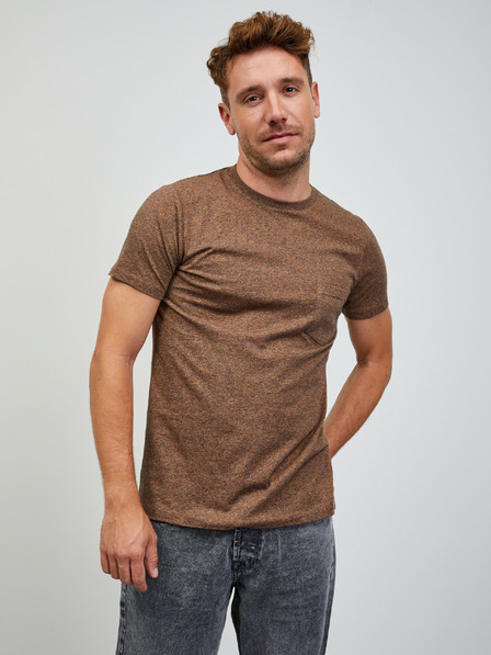 ZOOT.lab Braunes Herren-Basic-Shirt ZOOT.lab Rex