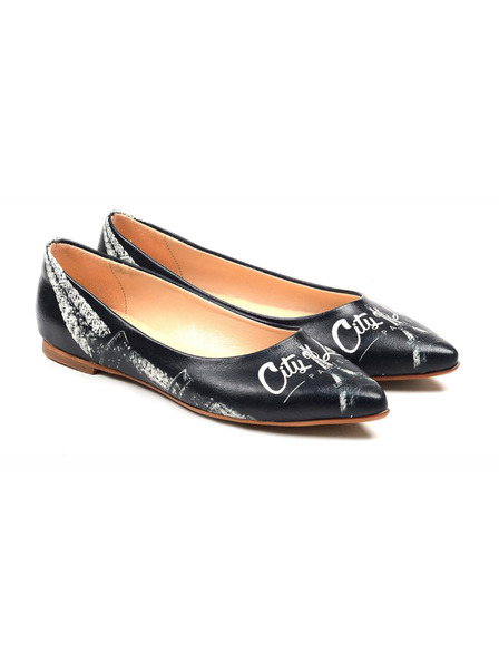 Goby Schwarze Damen Ballerinas Goby City Of Love
