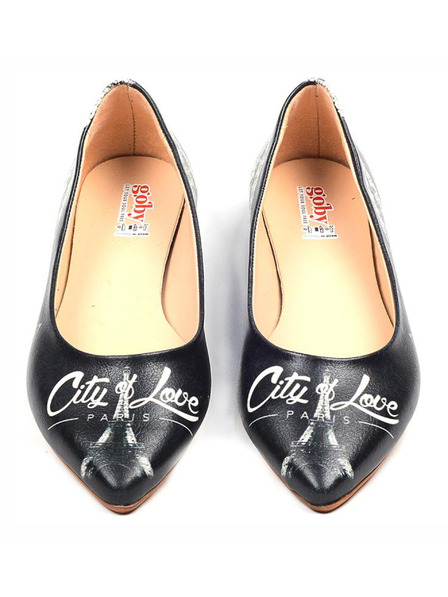 Goby Schwarze Damen Ballerinas Goby City Of Love