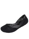 Melissa Schwarze Glitzer-Ballerinas Melissa Campana Papel