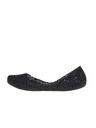Melissa Schwarze Glitzer-Ballerinas Melissa Campana Papel