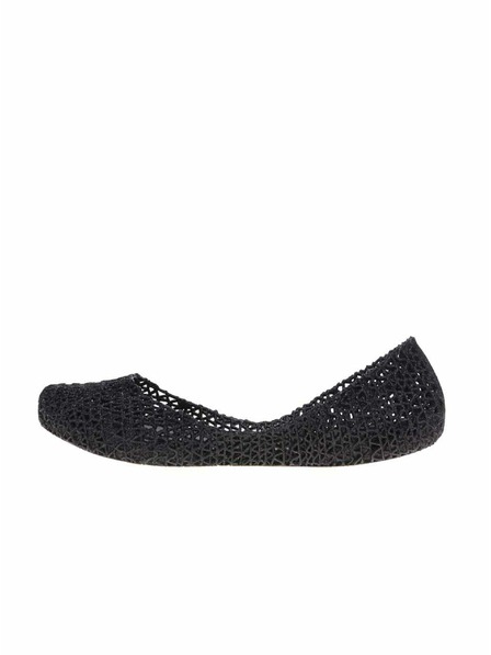 Melissa Schwarze Glitzer-Ballerinas Melissa Campana Papel
