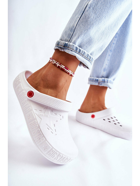 BIG STAR SHOES Damen Pantoffeln Kroks Big Star Weiß