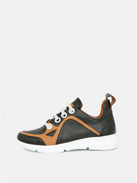 WILD Schwarze Damen-Ledersneakers WILD