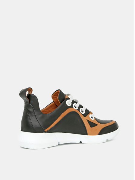 WILD Schwarze Damen-Ledersneakers WILD