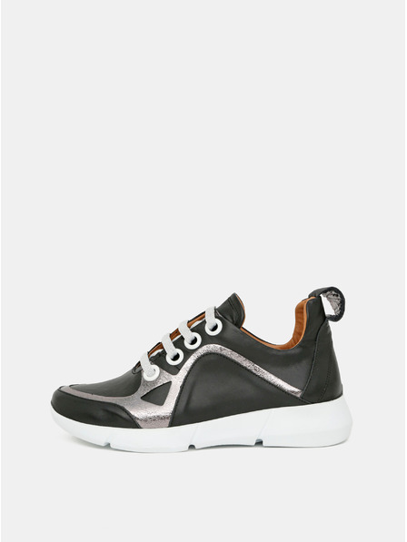 WILD Schwarze Damen-Ledersneakers WILD