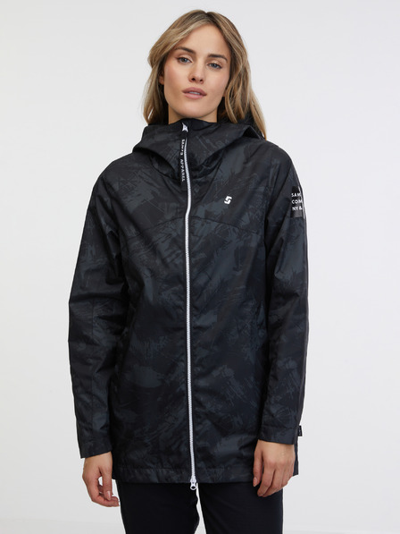 Sam 73 Schwarzer gemusterter Damen-Parka SAM 73 Alexia