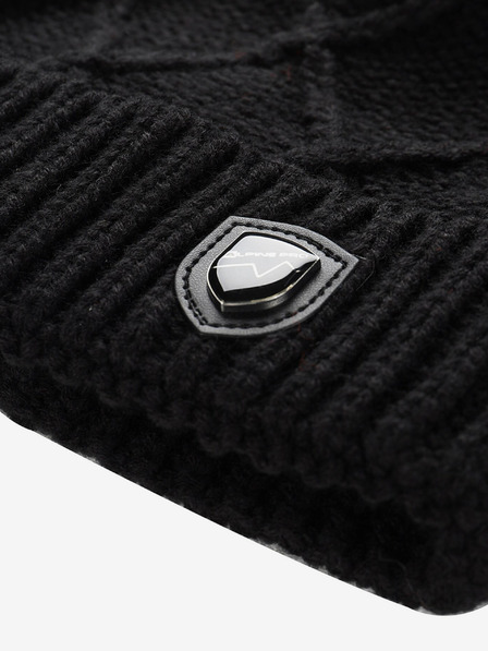 ALPINE PRO Warme Mütze mit Bommel ALPINE PRO GODERE schwarz