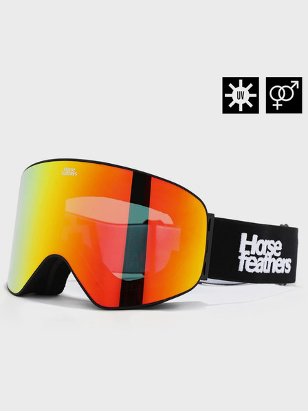 Horsefeathers Snowboardbrille Edmond - schwarz/spiegelrot HORSEFEATHERS