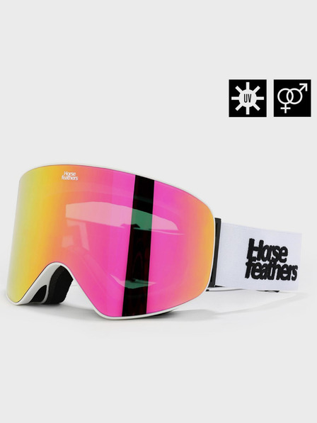 Horsefeathers Snowboard-Schutzbrille Edmond - weiß/rosa HORSEFEATHERS
