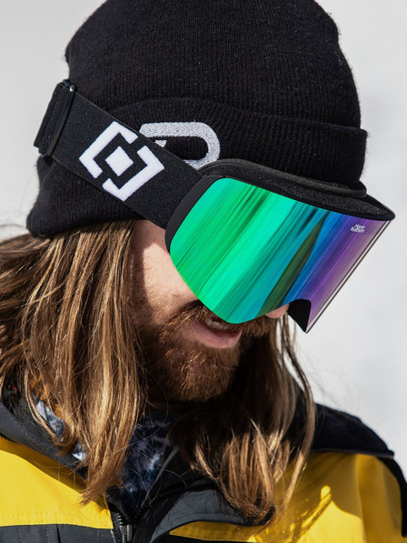 Horsefeathers Snowboard-Schutzbrille Colt - schwarz/spiegelgrün HORSEFEATHERS